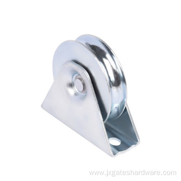 white zinc plated U/V/Y/H groove sliding gate roller